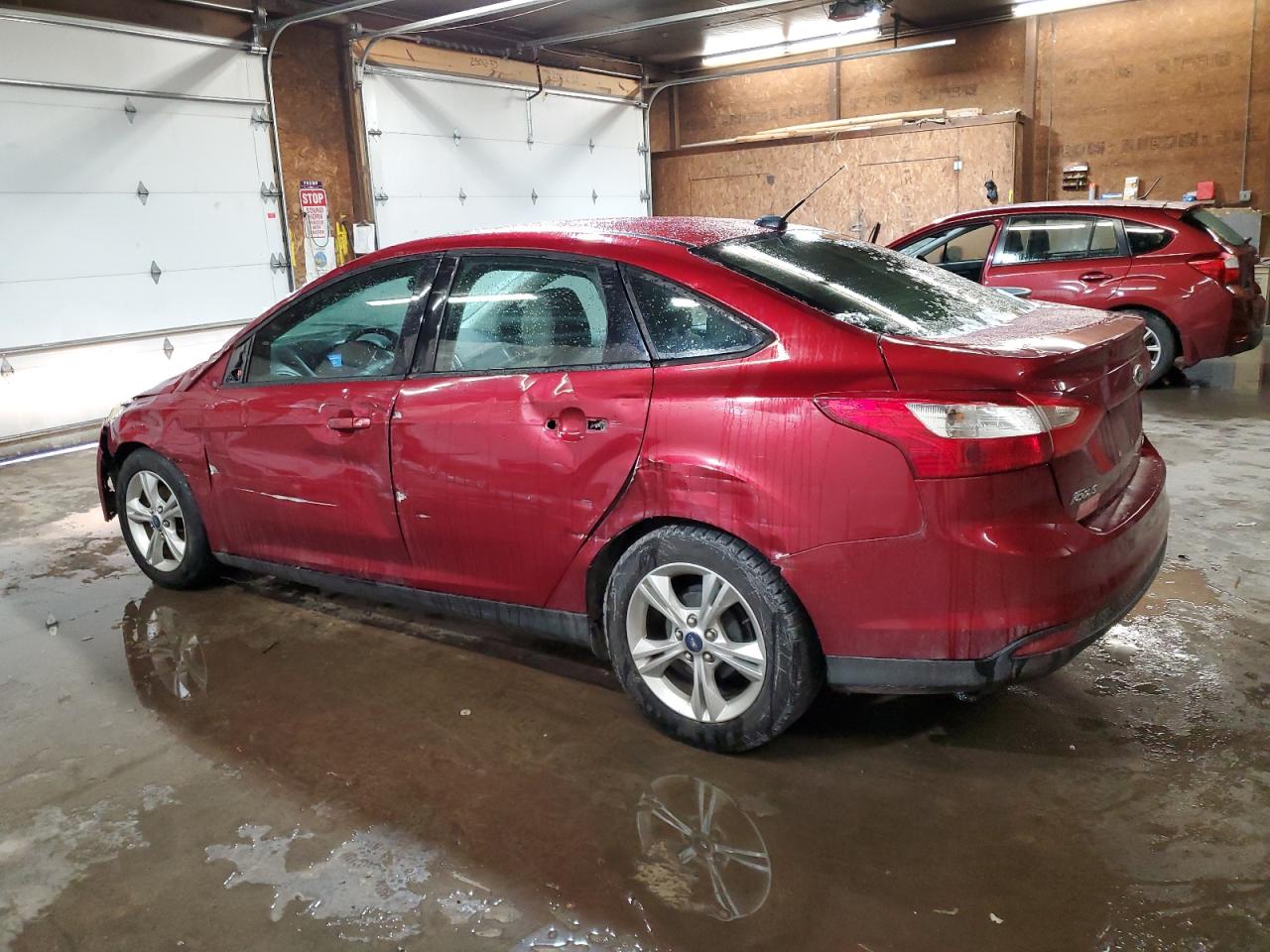 2014 Ford Focus VIN 1FADP3F27EL119599 Copart auction photo, front end / side damage thumbnail 2