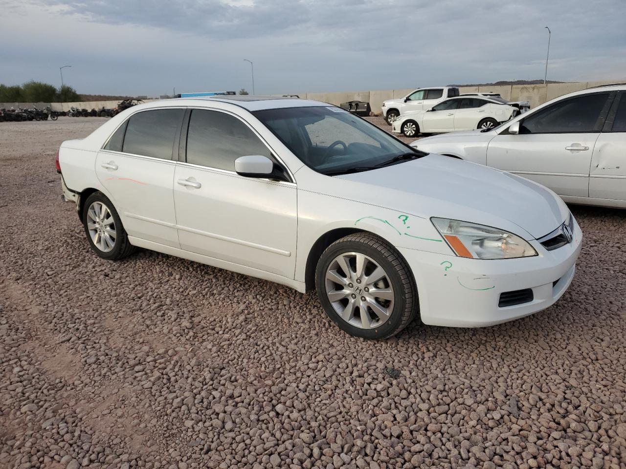 2007 Honda Accord VIN 1HGCM66517A061189 Copart auction photo, rear end damage thumbnail 4