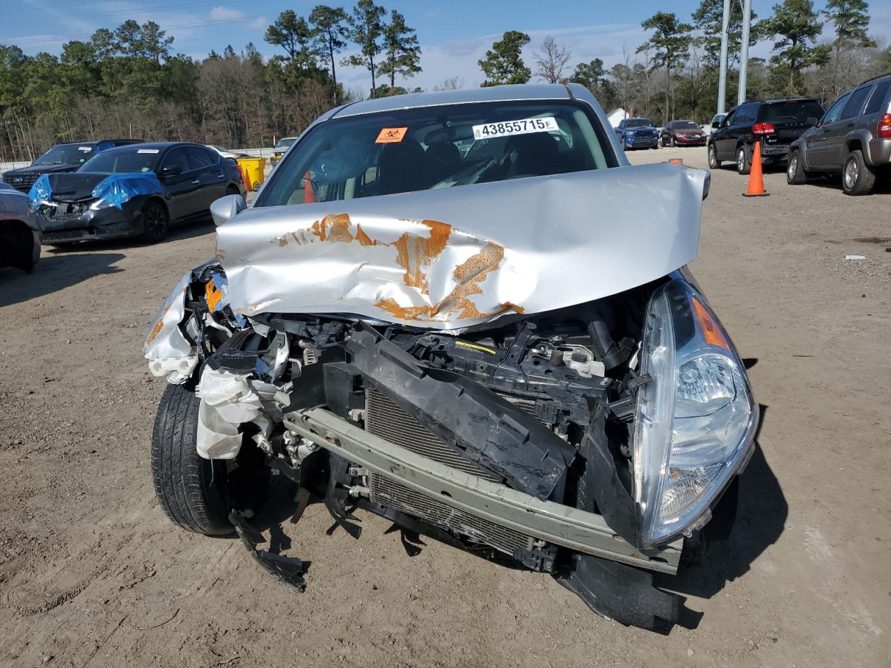 2016 Nissan Versa VIN 3N1CN7AP7GL838660 Copart auction photo, front end / side damage thumbnail 5