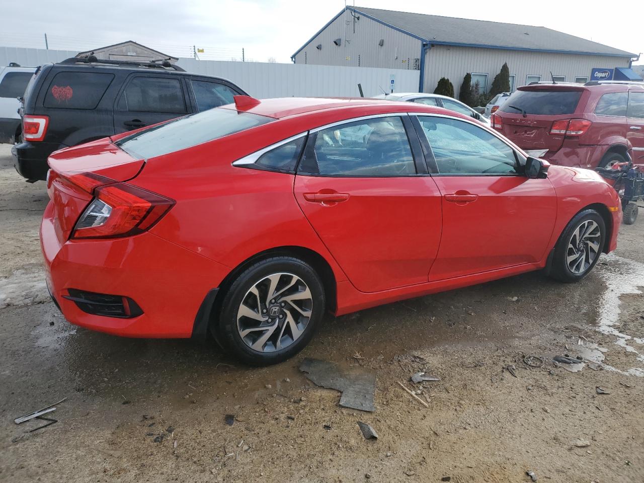2017 Honda Civic VIN 2HGFC2F70HH515624 Copart auction photo, side / front end damage thumbnail 3