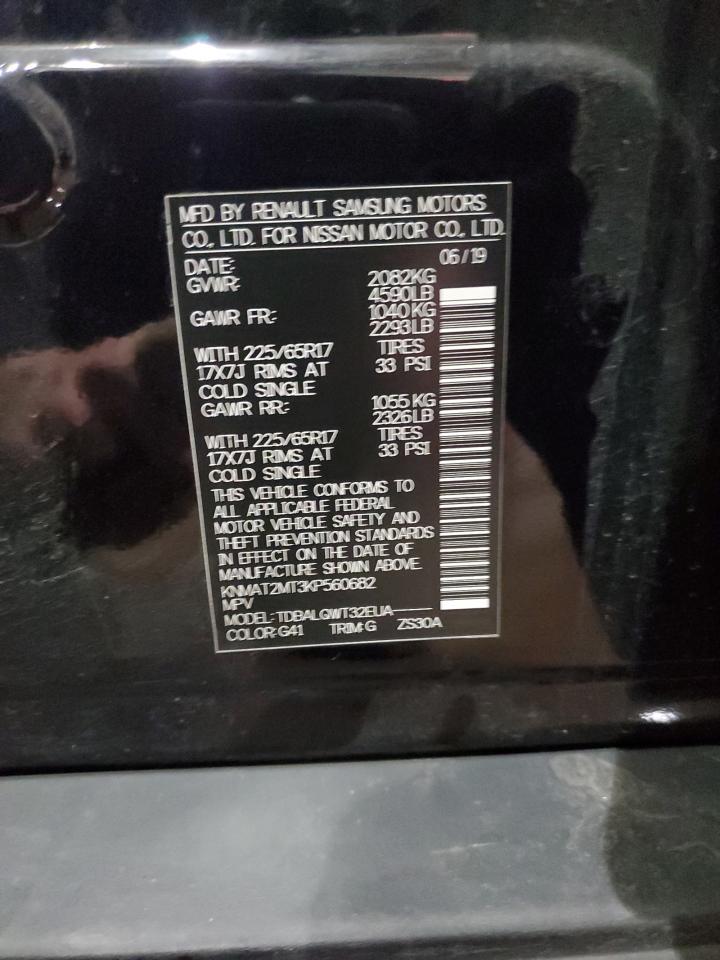2019 Nissan Rogue VIN KNMAT2MT3KP560682 Copart auction photo, front end damage thumbnail 13