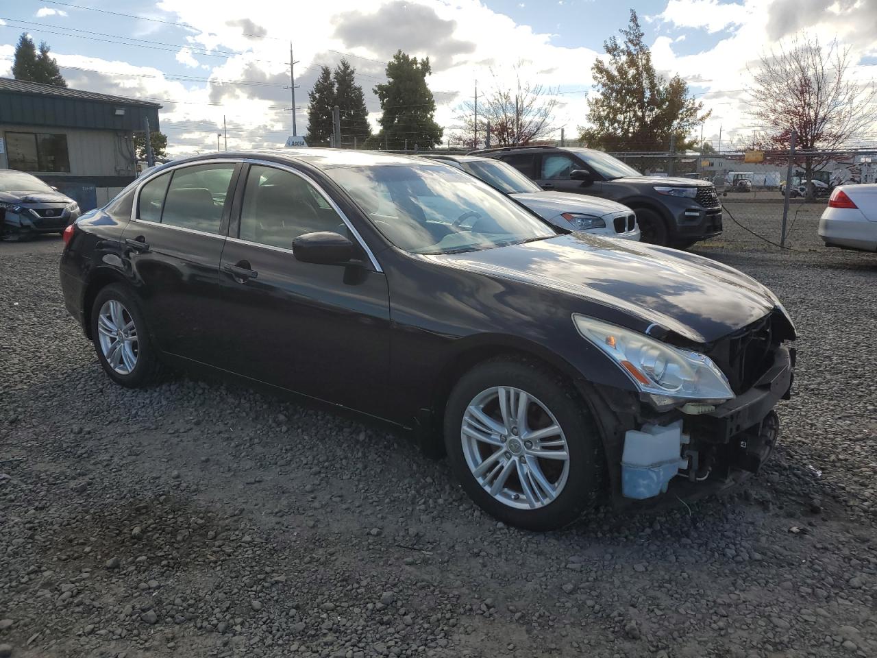 2011 Infiniti G VIN JN1CV6AR3BM405895 Copart auction photo, front end damage thumbnail 4