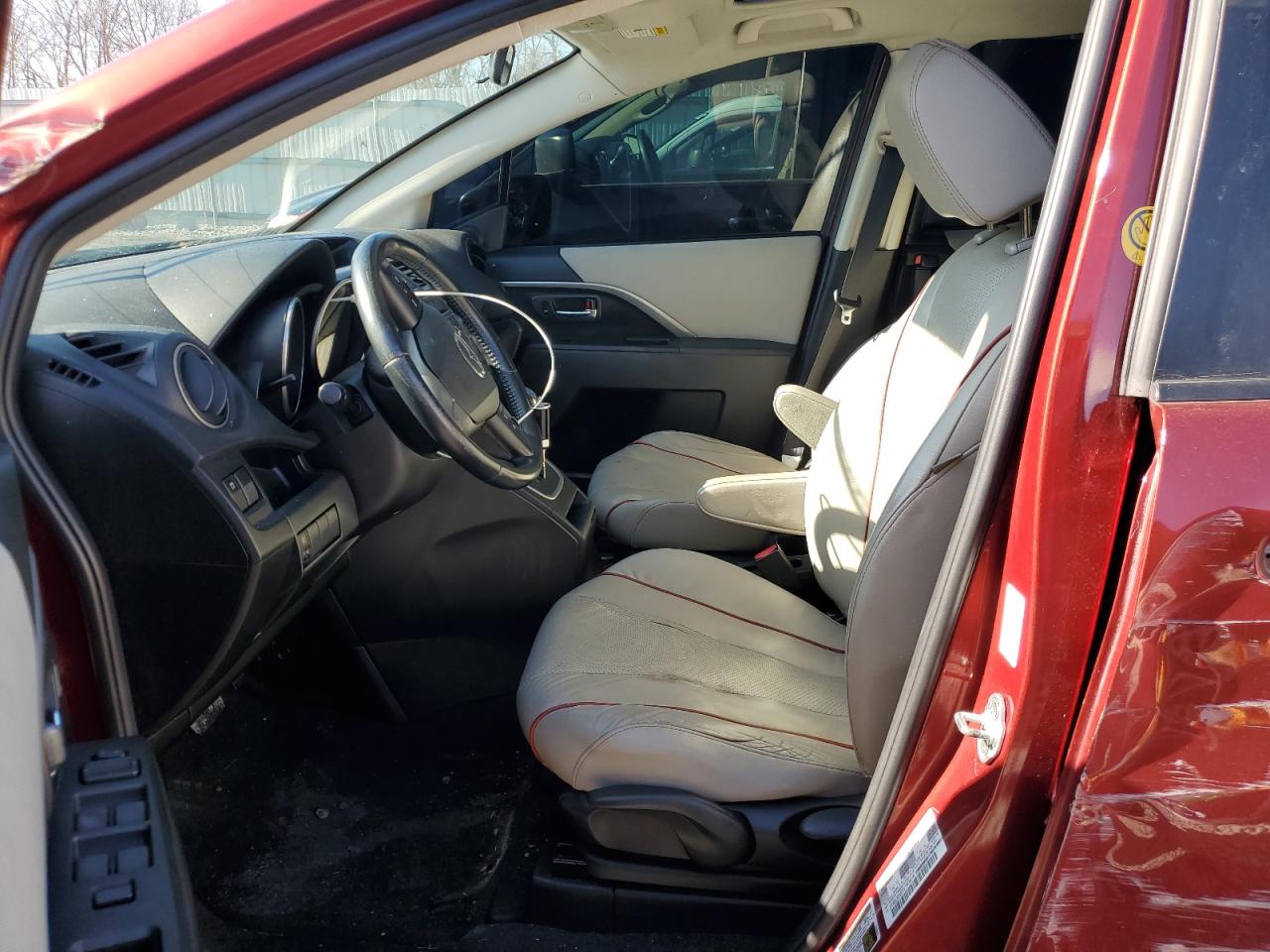 2012 Mazda 5 VIN JM1CW2DL0C0126729 Copart auction photo, front end / side damage thumbnail 7