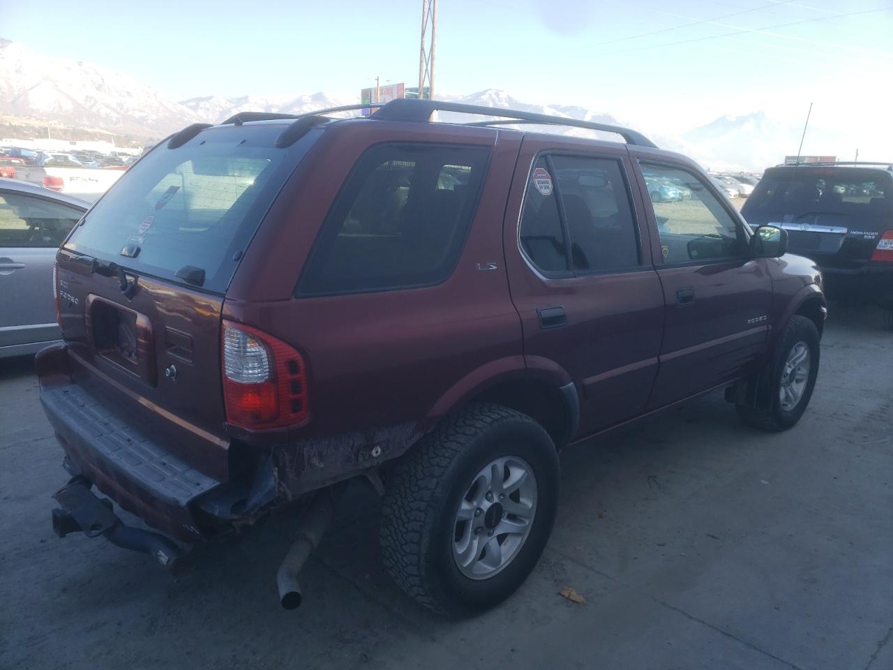 2002 Isuzu Rodeo VIN 4S2DM58W824313096 Copart auction photo, rear end damage thumbnail 3