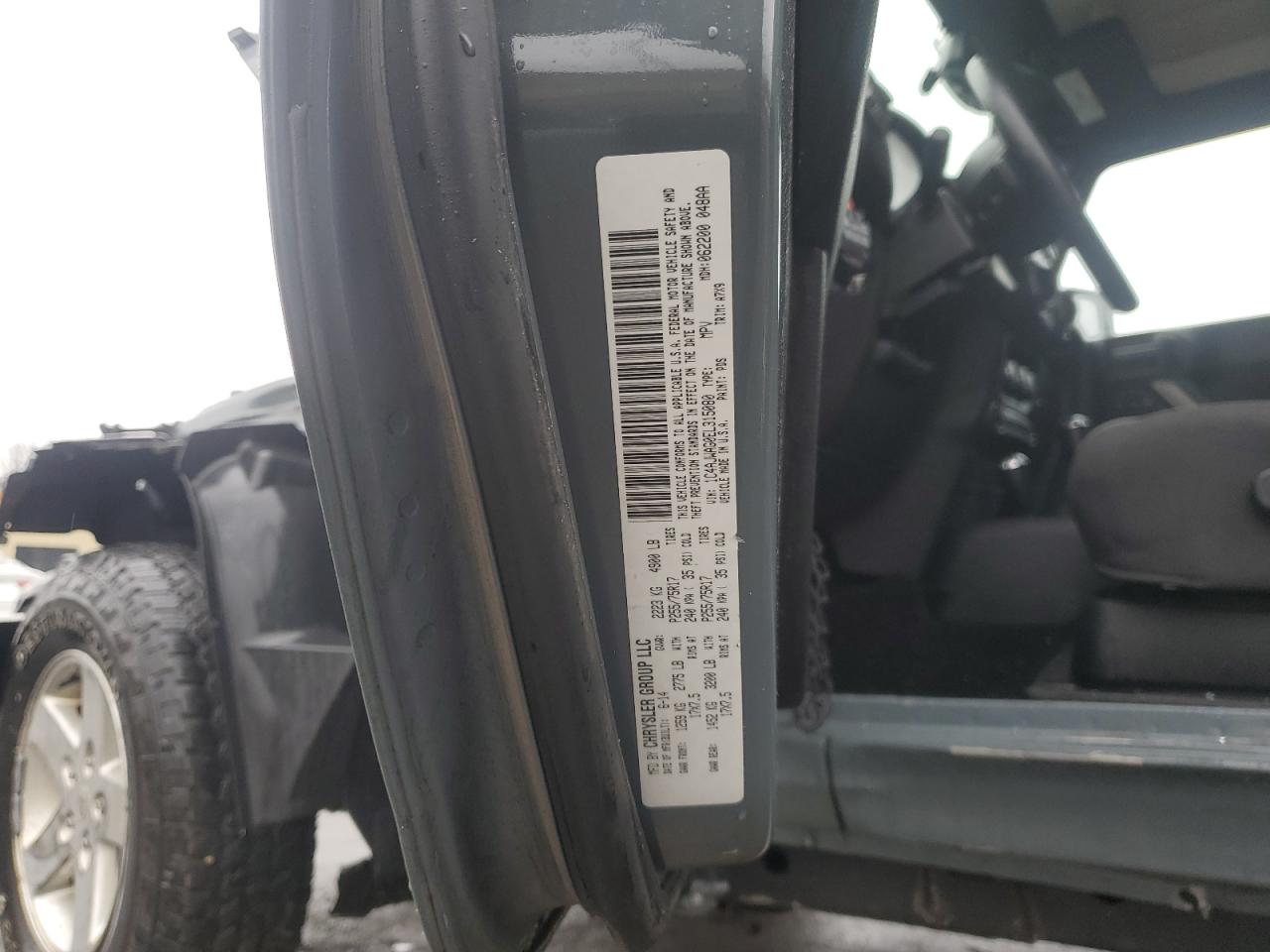 2014 Jeep Wrangler VIN 1C4AJWAG0EL315080 Copart auction photo, side / front end damage thumbnail 12