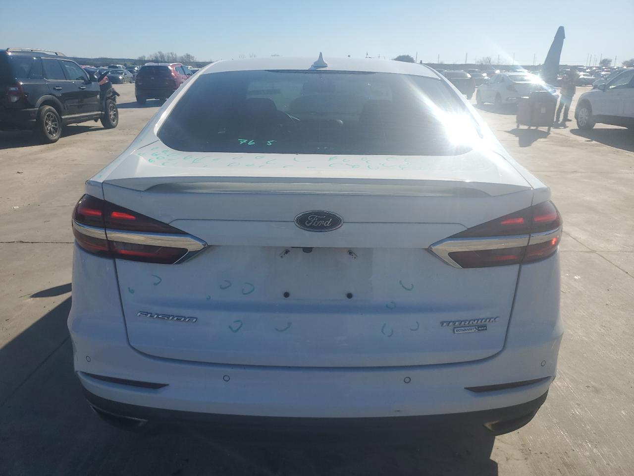 2019 Ford Fusion VIN 3FA6P0D95KR180907 Copart auction photo, hail damage thumbnail 6