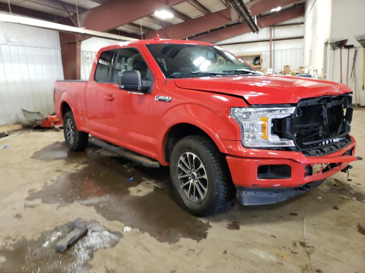 2018 Ford F-150 VIN 1FTFX1E53JFE76497 Copart auction photo, front end / mechanical damage thumbnail 4