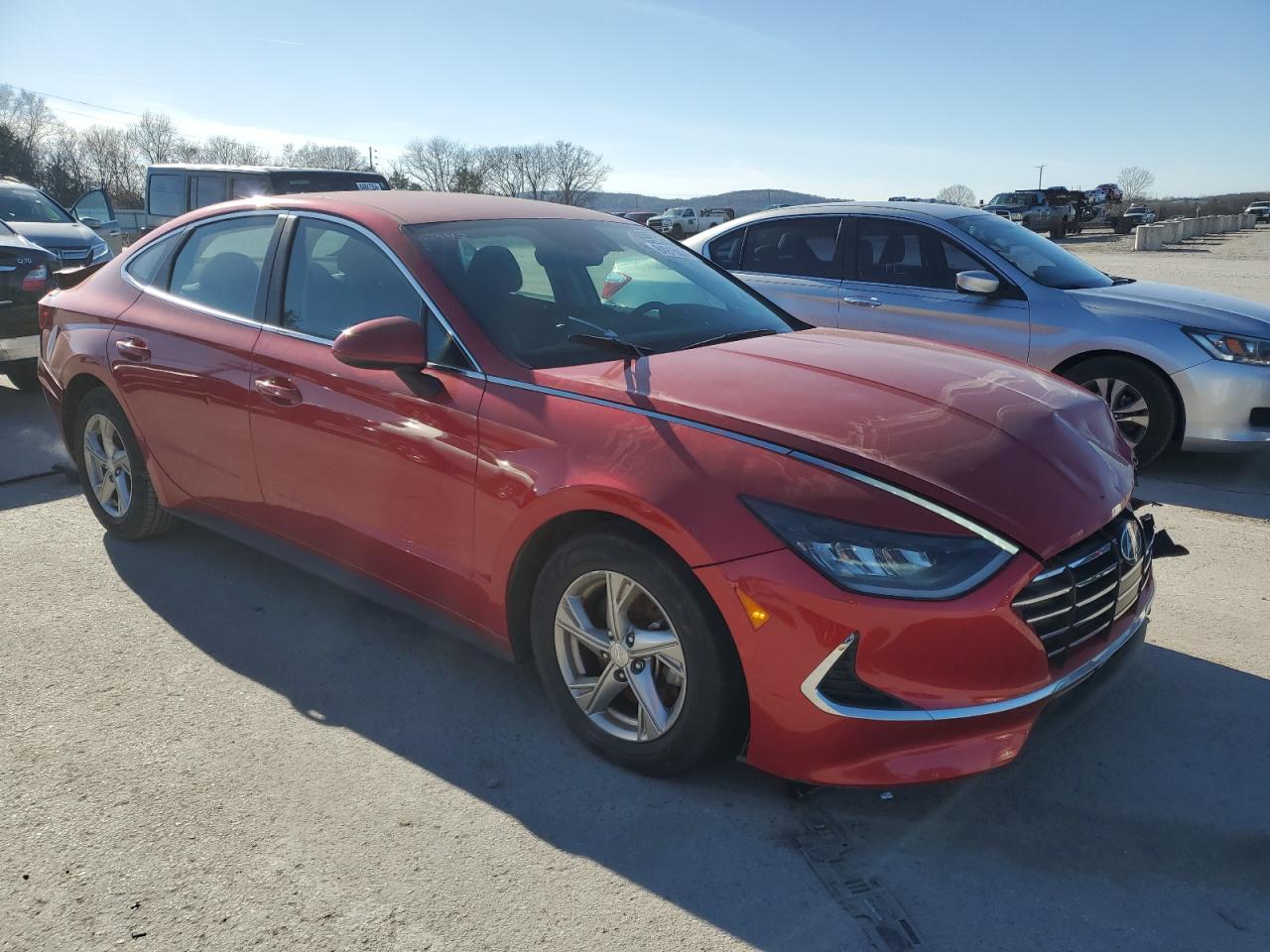 2021 Hyundai Sonata VIN 5NPEG4JA9MH091830 Copart auction photo, front end / rear end damage thumbnail 4
