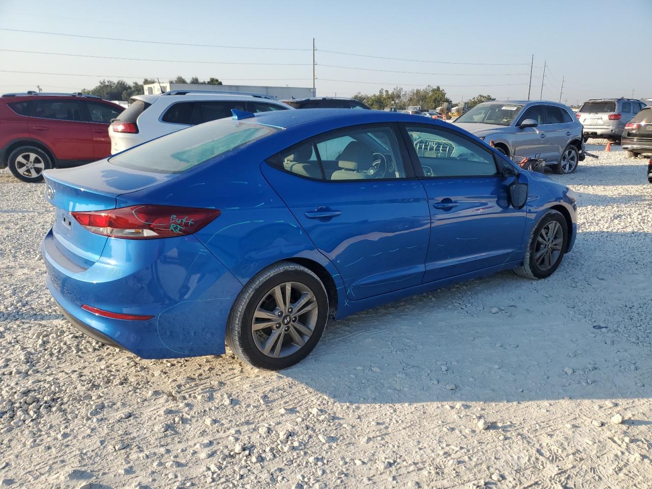 2017 Hyundai Elantra VIN KMHD84LF0HU141930 Copart auction photo, side damage thumbnail 3