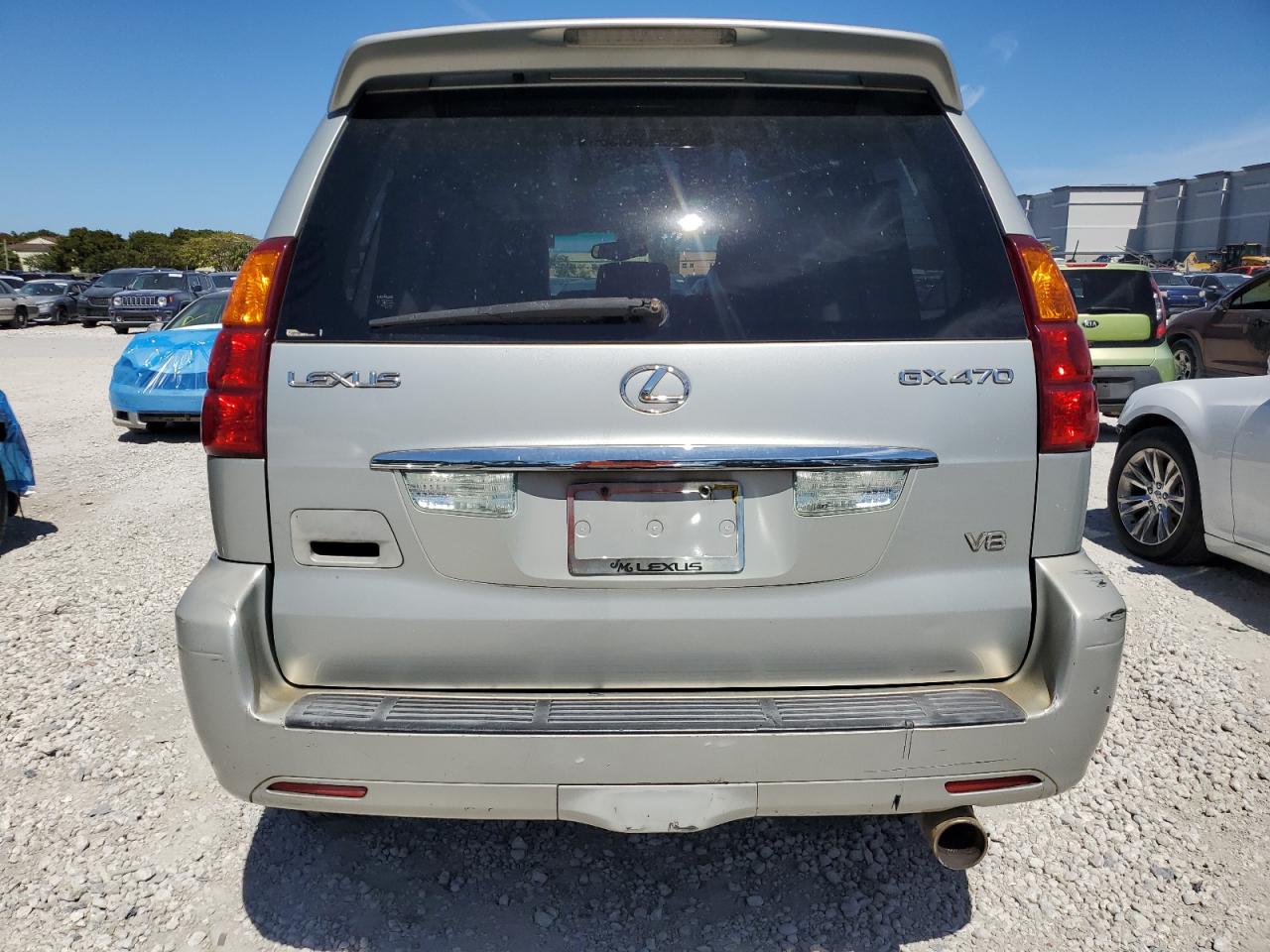 2004 Lexus GX VIN JTJBT20XX40049525 Copart auction photo, front end / side damage thumbnail 6