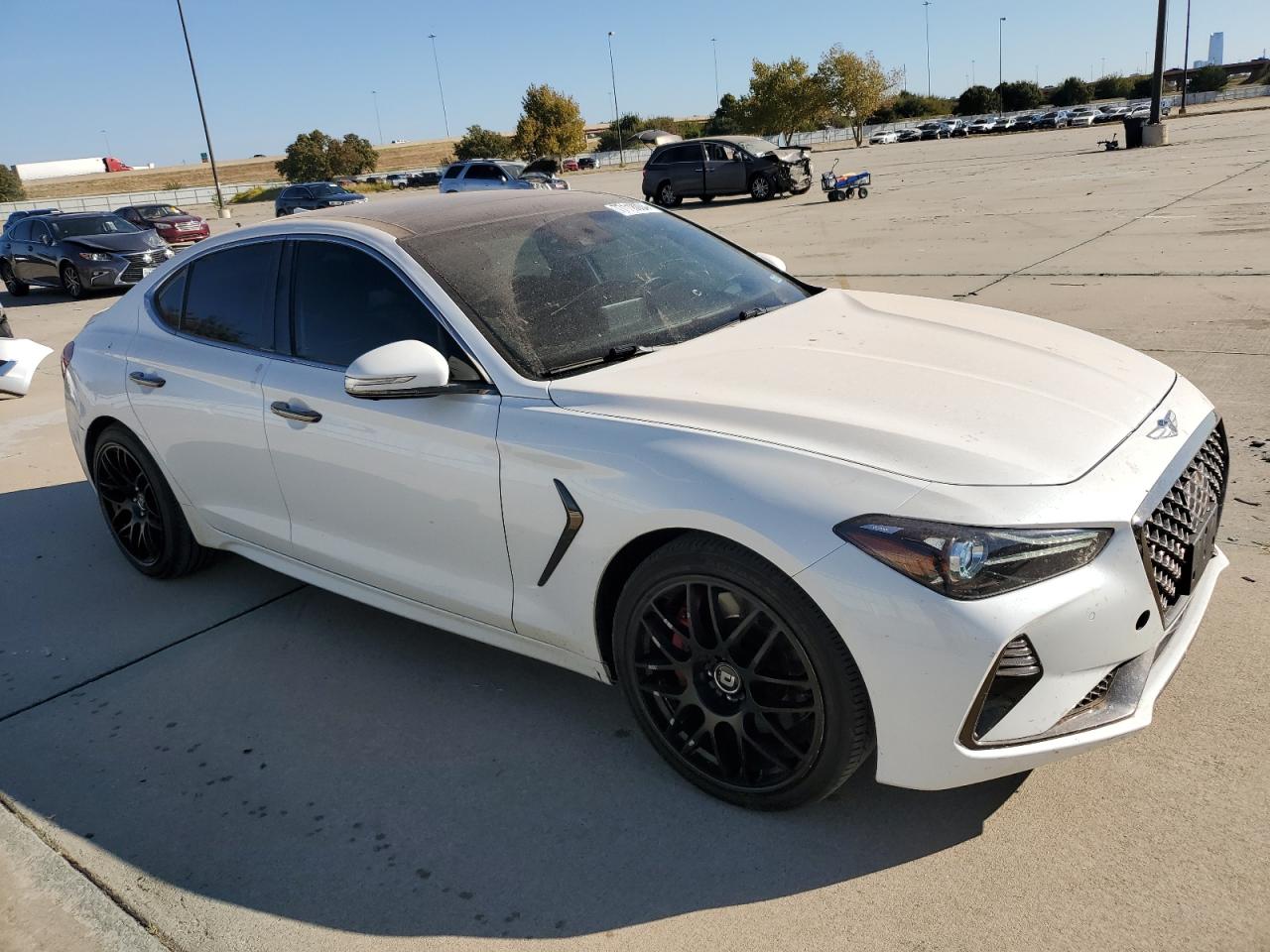 2021 Genesis G70 VIN KMTG34LE3MU070581 Copart auction photo, mechanical / minor dent/scratches damage thumbnail 4