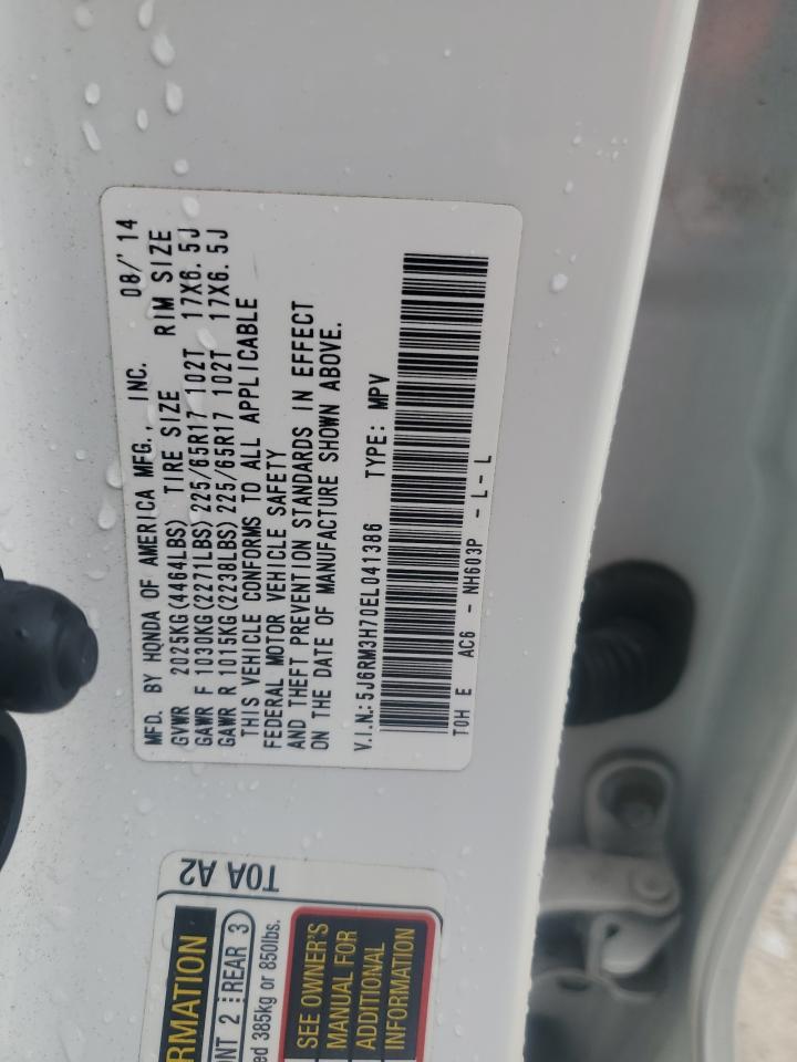 2014 Honda CR-V VIN 5J6RM3H70EL041386 Copart auction photo, front end / side damage thumbnail 13