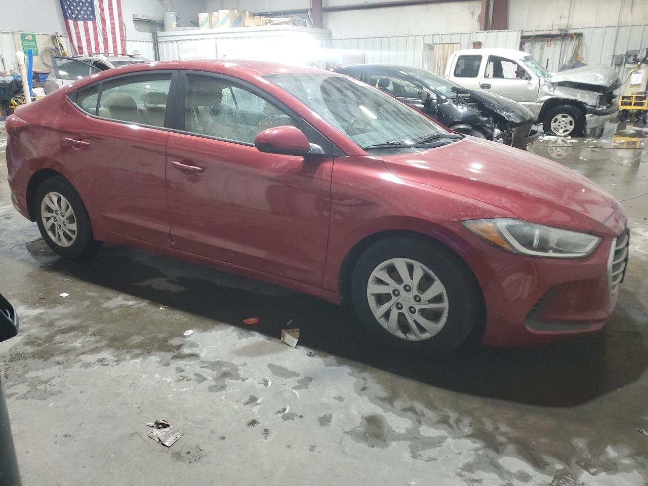 2018 Hyundai Elantra VIN KMHD74LF8JU453518 Copart auction photo, front end / side damage thumbnail 4