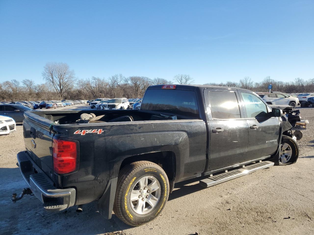 2014 Chevrolet Silverado VIN 3GCUKREC3EG212137 Copart auction photo, front end / undercarriage damage thumbnail 3