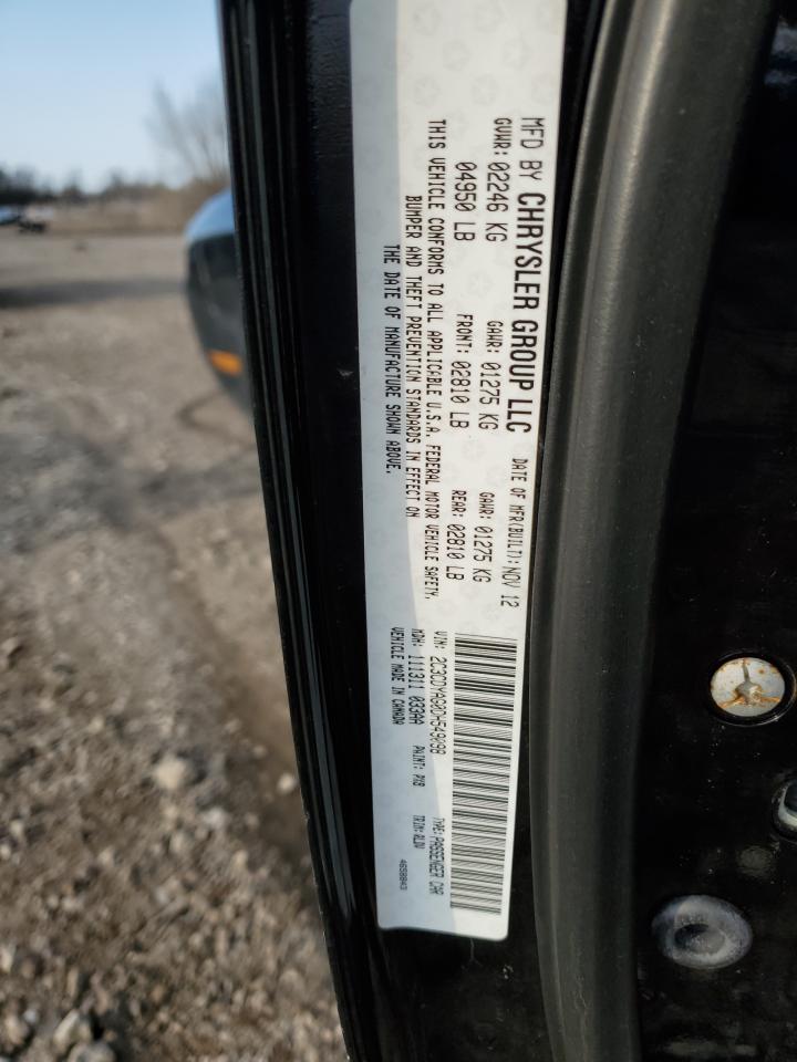 2013 Dodge Challenger VIN 2C3CDYAG0DH549098 Copart auction photo, normal wear damage thumbnail 12