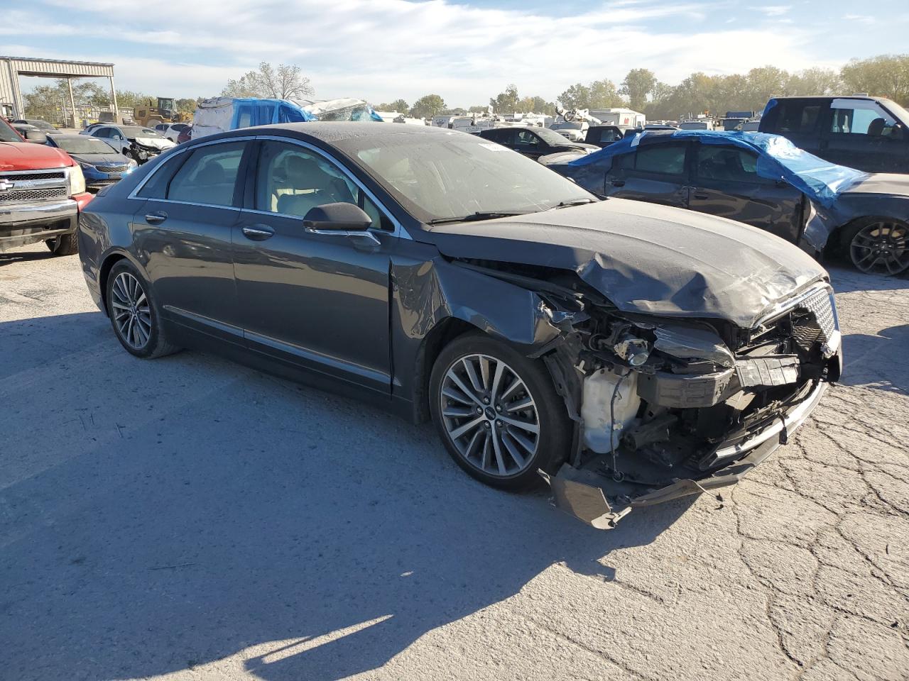 2018 Lincoln MKZ VIN 3LN6L5LU0JR608112 Copart auction photo, front end / mechanical damage thumbnail 4