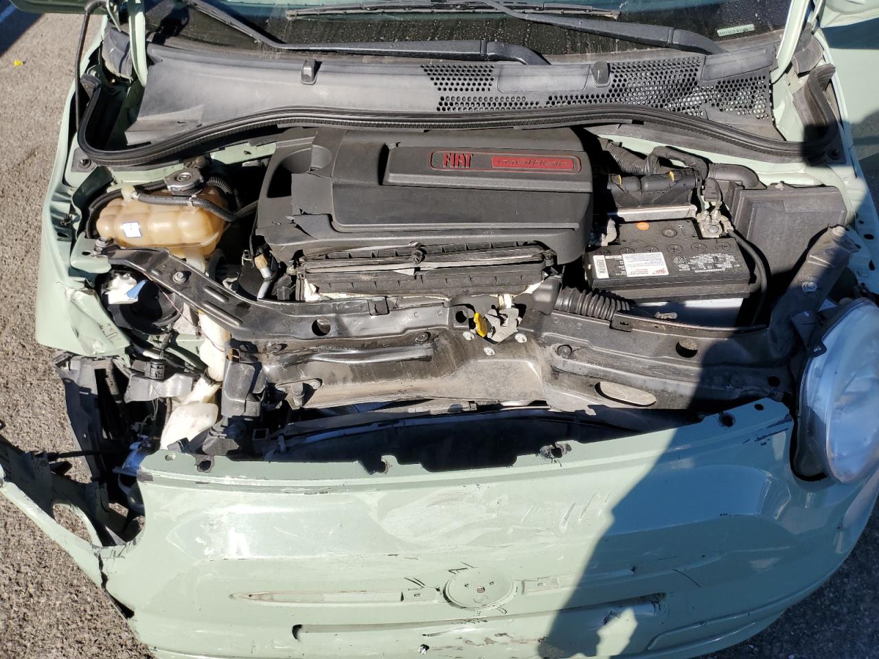 2015 Fiat 500 VIN 3C3CFFAR7FT501365 Copart auction photo, all over damage thumbnail 11