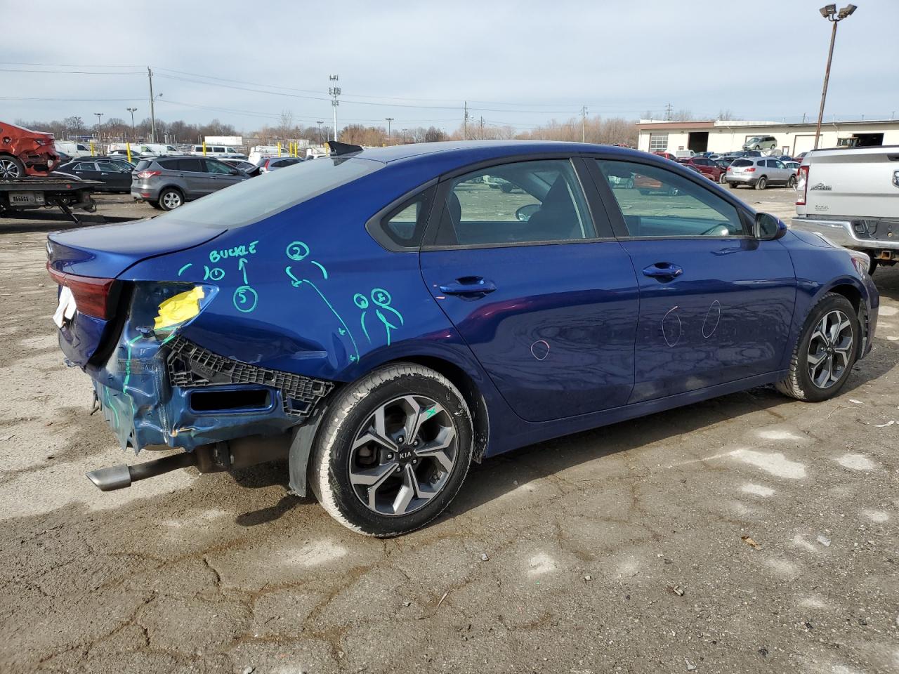 2019 KIA Forte VIN 3KPF24AD0KE029991 Copart auction photo, rear end / mechanical damage thumbnail 3