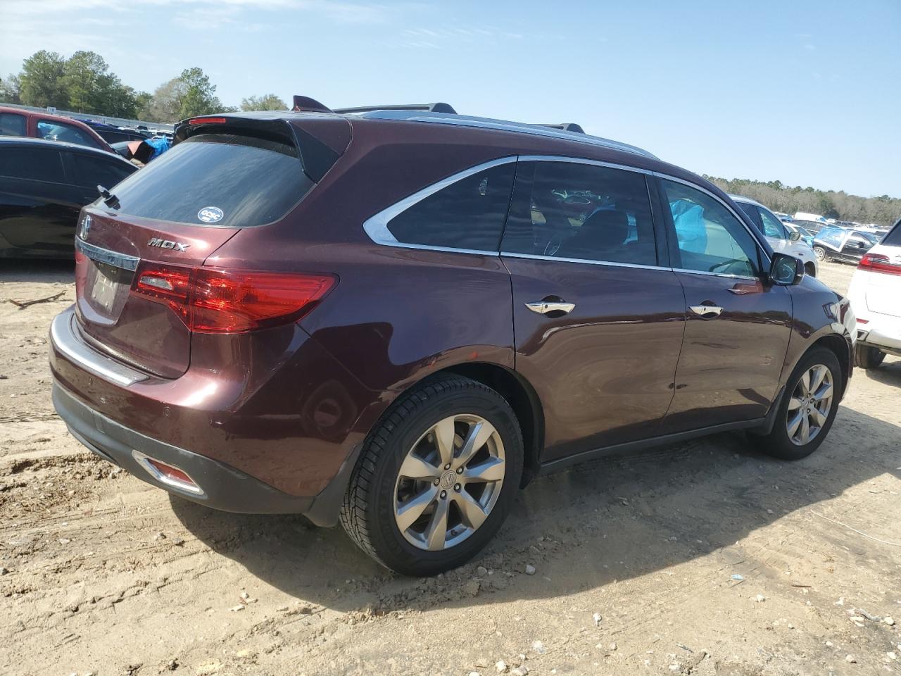 2015 Acura MDX VIN 5FRYD3H88FB010237 Copart auction photo, minor dent/scratches damage thumbnail 3