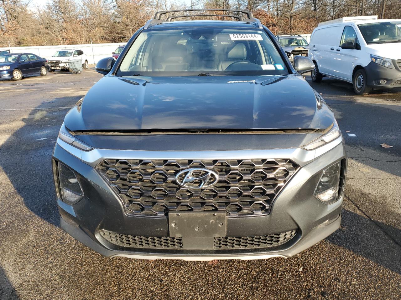 2020 Hyundai Santa Fe VIN 5NMS3CAA6LH229716 Copart auction photo, front end / side damage thumbnail 5