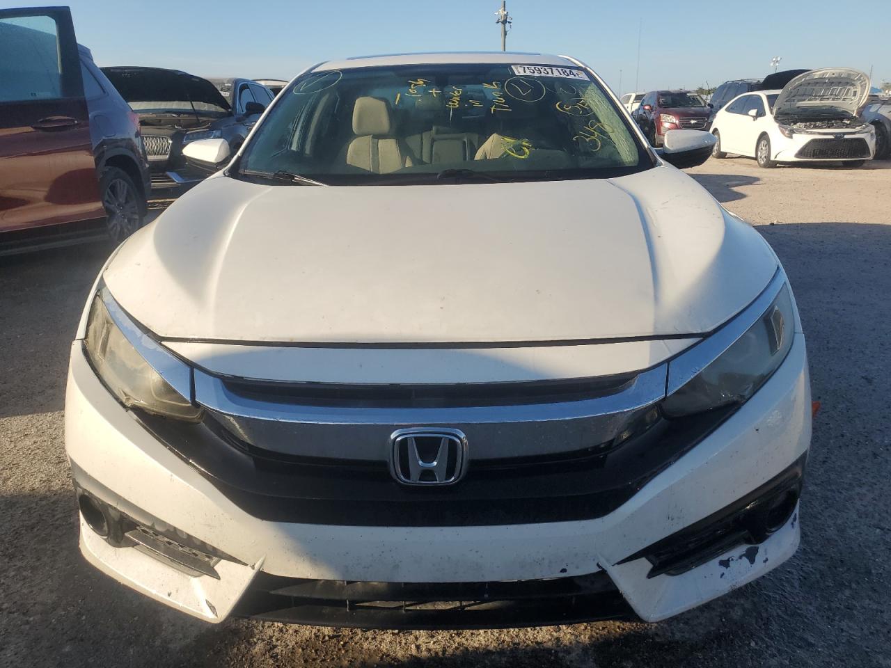 2017 Honda Civic VIN 19XFC1F38HE023554 Copart auction photo, water/flood damage thumbnail 5