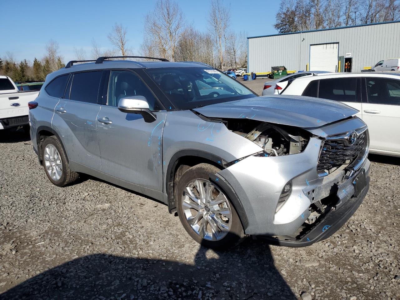 2023 Toyota Highlander VIN 5TDKDRBH1PS047176 Copart auction photo, front end damage thumbnail 4