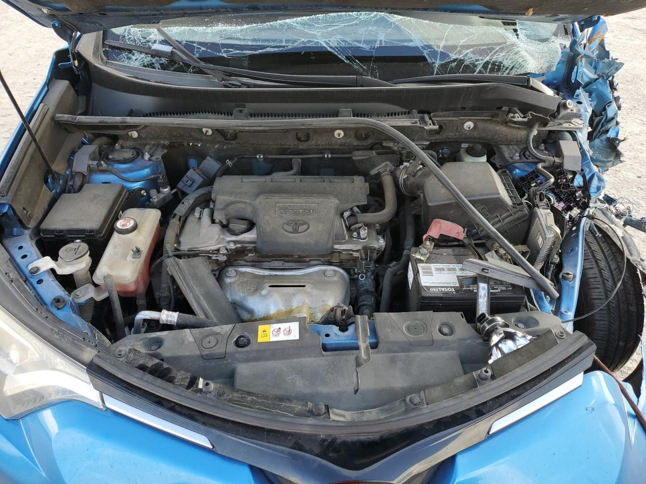 2017 Toyota RAV 4 VIN JTMWFREV2HJ703736 Copart auction photo, front end / side damage thumbnail 12