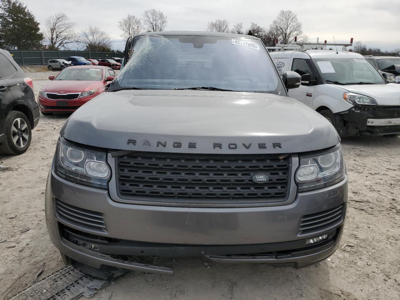 2016 Land Rover Range Rover VIN SALGS2VF0GA255939 Copart auction photo, top/roof / front end damage thumbnail 5