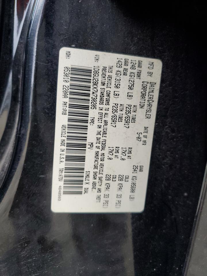 2007 Dodge Nitro VIN 1D8GU28KX7W730205 Copart auction photo, front end / minor dent/scratches damage thumbnail 12