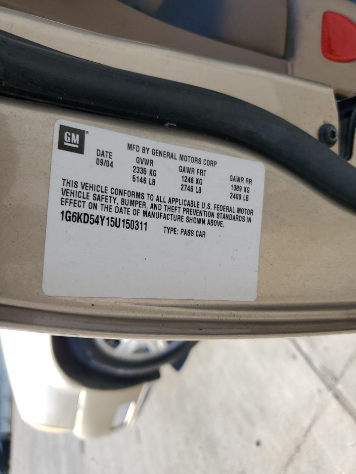 2005 Cadillac De Ville VIN 1G6KD54Y15U150311 Copart auction photo, minor dent/scratches damage thumbnail 12