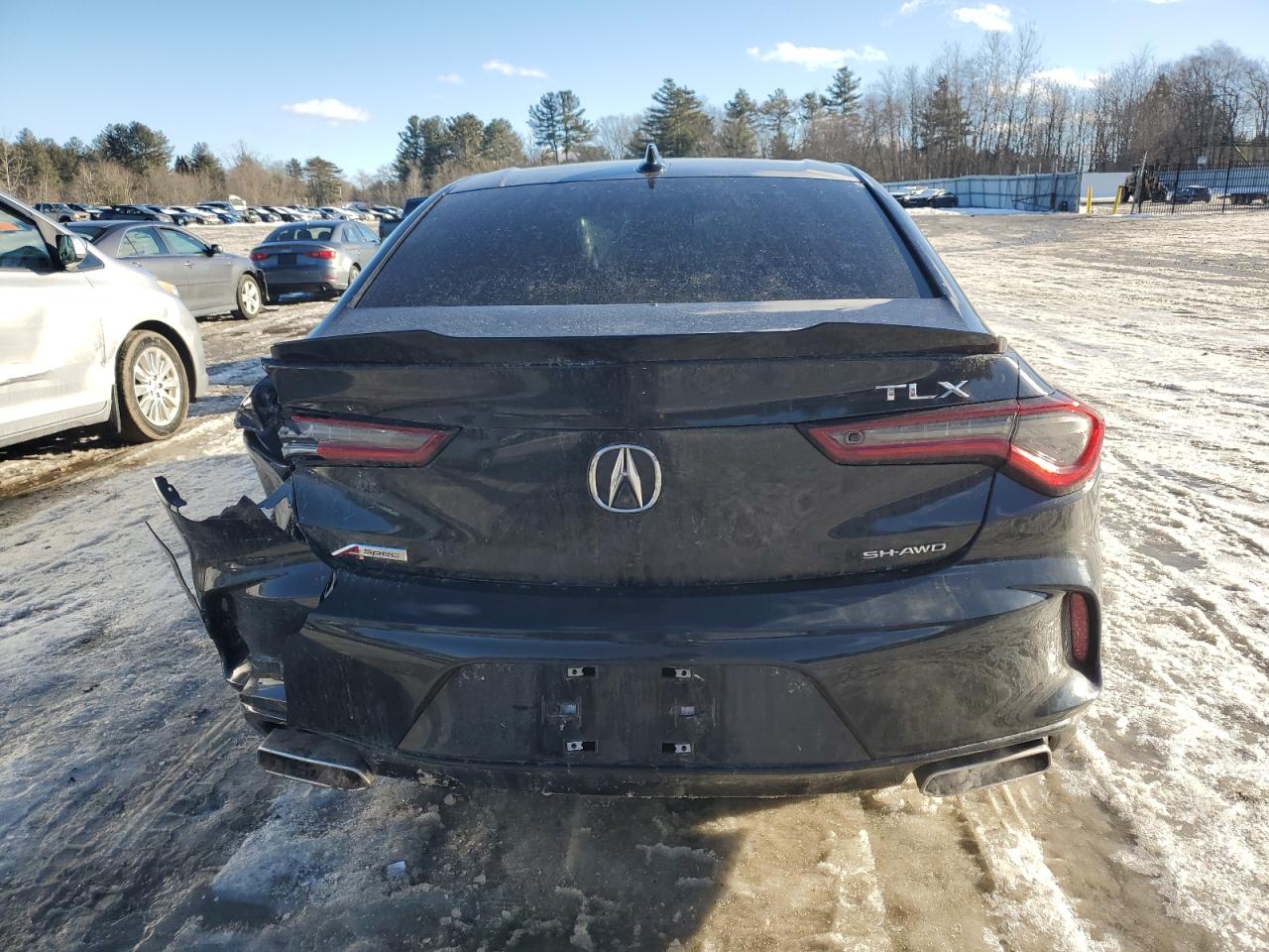 2021 Acura TLX VIN 19UUB6F57MA003660 Copart auction photo, rear end damage thumbnail 6