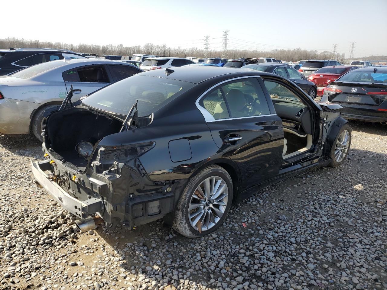 2019 Infiniti Q50 VIN JN1EV7AP4KM516467 Copart auction photo, stripped / all over damage thumbnail 4