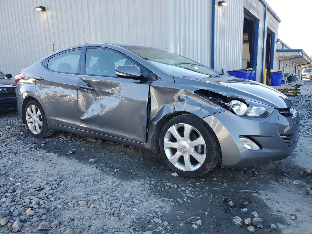 2013 Hyundai Elantra VIN 5NPDH4AE2DH232202 Copart auction photo, front end / side damage thumbnail 4