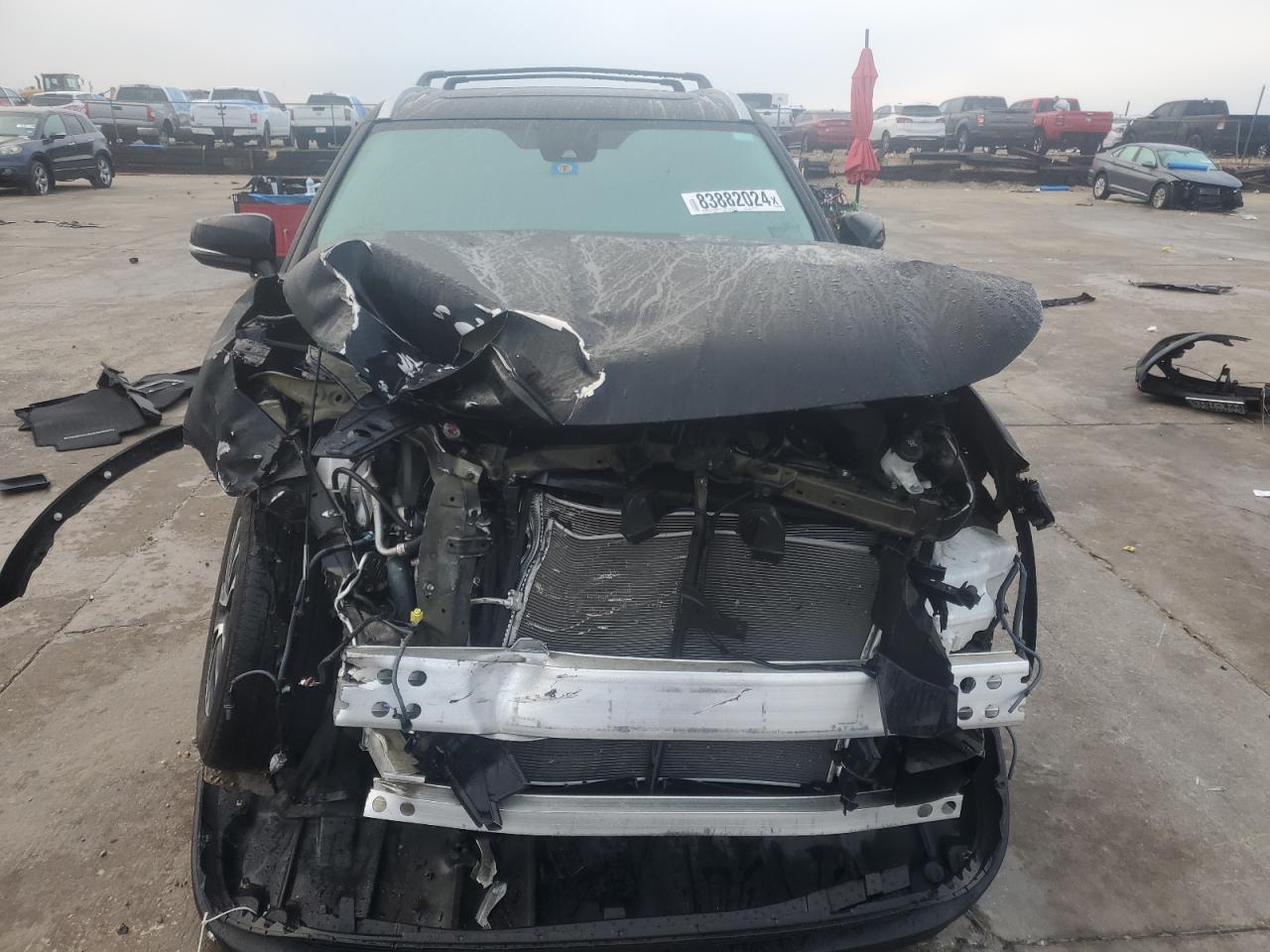 2021 Toyota Highlander VIN 5TDGZRAH5MS060629 Copart auction photo, rear end / front end damage thumbnail 5