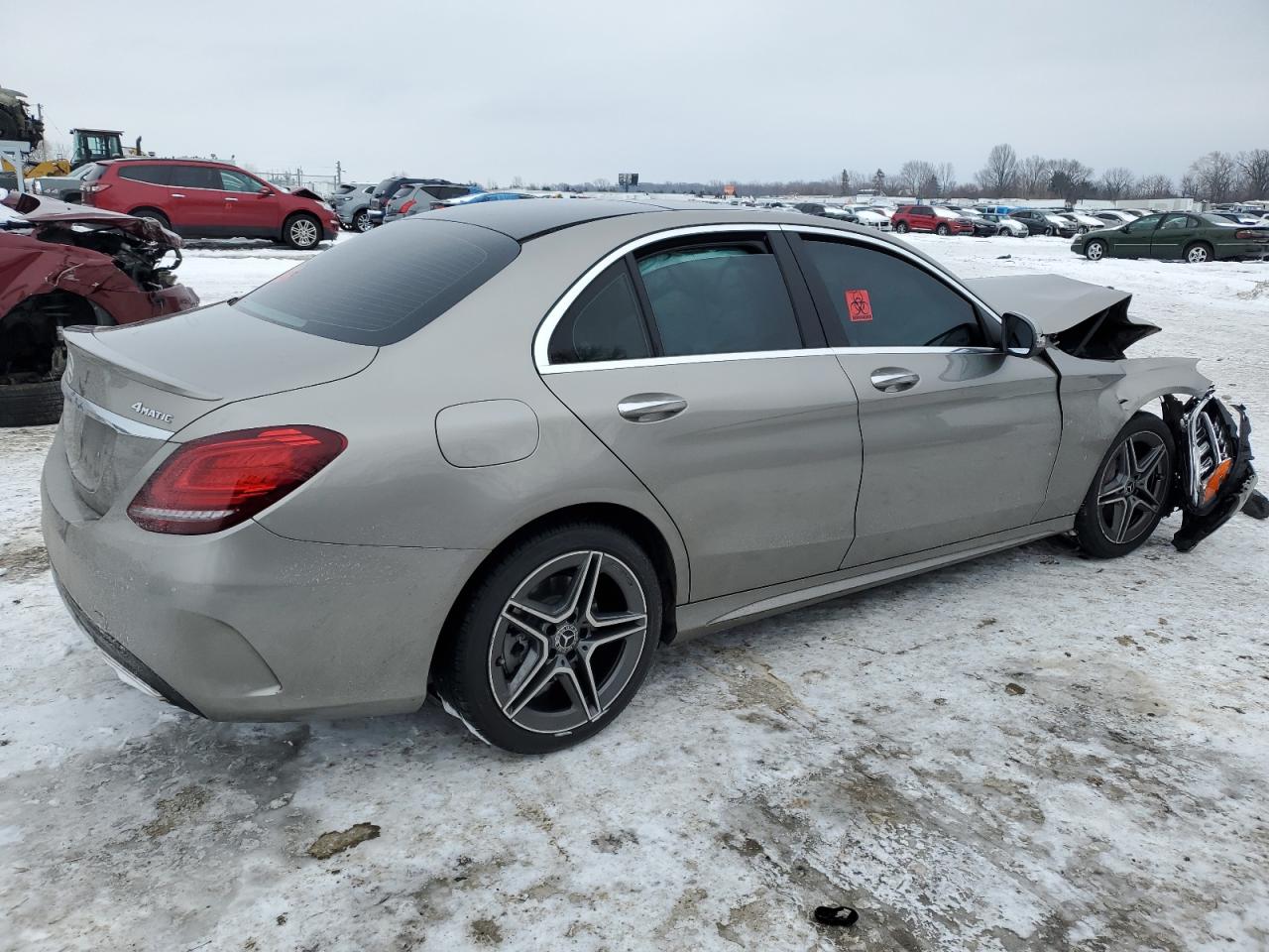 2020 Mercedes-Benz C-klasse VIN W1KWF8EBXLR570384 Copart auction photo, front end / minor dent/scratches damage thumbnail 3