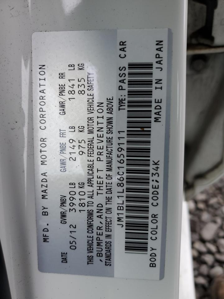 2012 Mazda 3 VIN JM1BL1L86C1659111 Copart auction photo, front end damage thumbnail 13