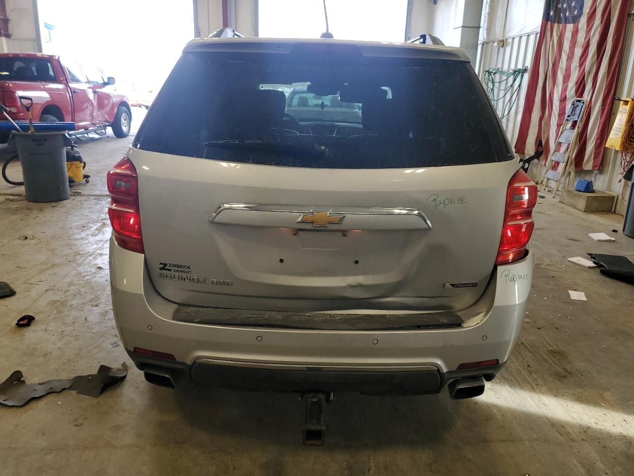 2017 Chevrolet Equinox VIN 2GNFLGE37H6206908 Copart auction photo, rear end / minor dent/scratches damage thumbnail 6