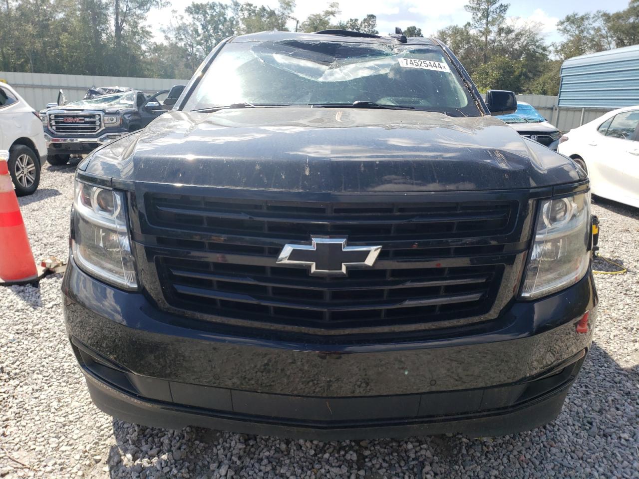 2018 Chevrolet Tahoe VIN 1GNSKCKJ2JR257594 Copart auction photo, top/roof damage thumbnail 5