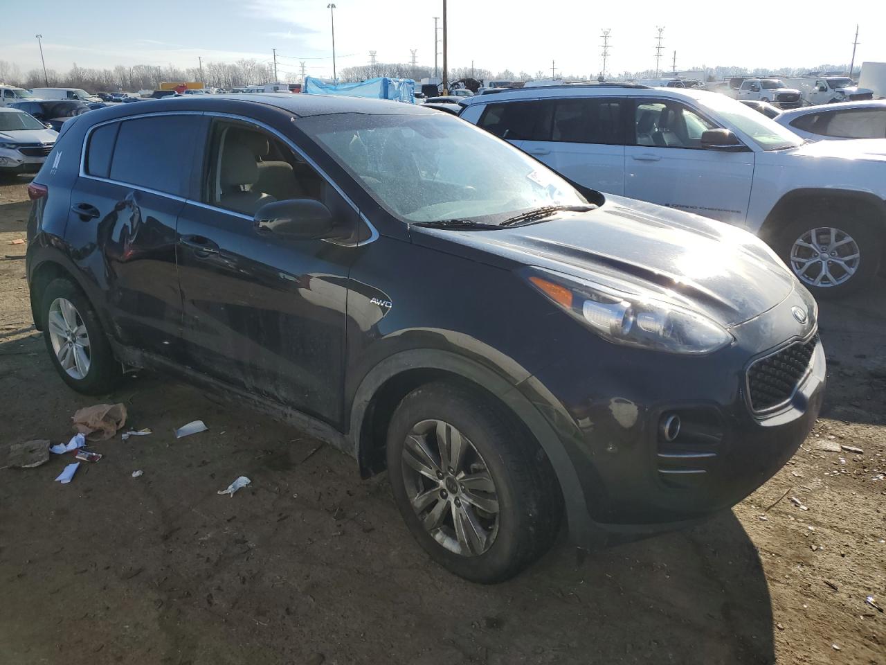 2017 KIA Sportage VIN KNDPMCACXH7180958 Copart auction photo, side damage thumbnail 4