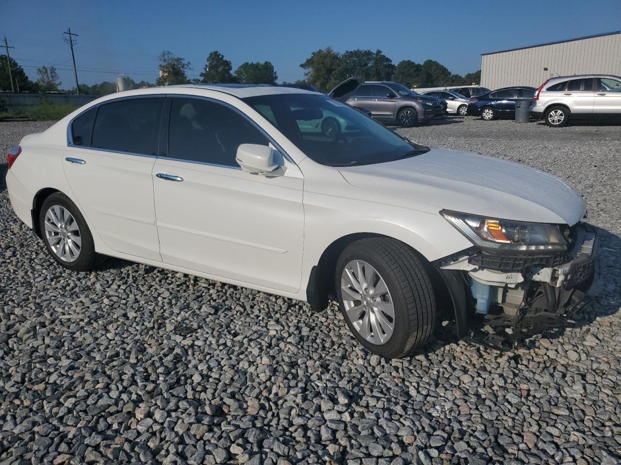 2013 Honda Accord VIN 1HGCR3F97DA040801 Copart auction photo, front end / side damage thumbnail 4