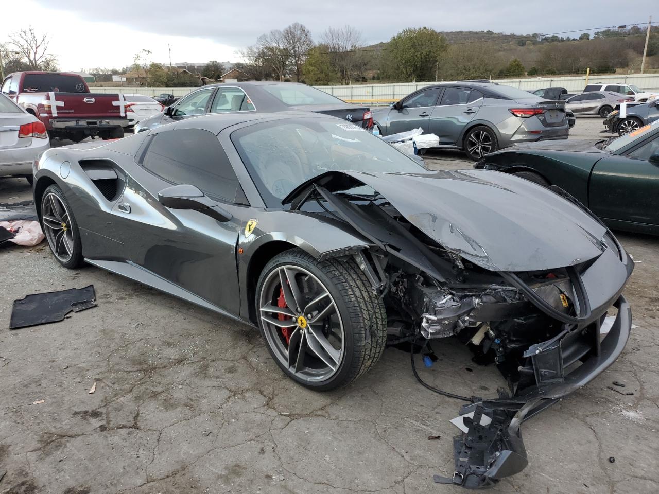 2018 Ferrari 488 VIN ZFF80AMA6J0231516 Copart auction photo, all over damage thumbnail 4