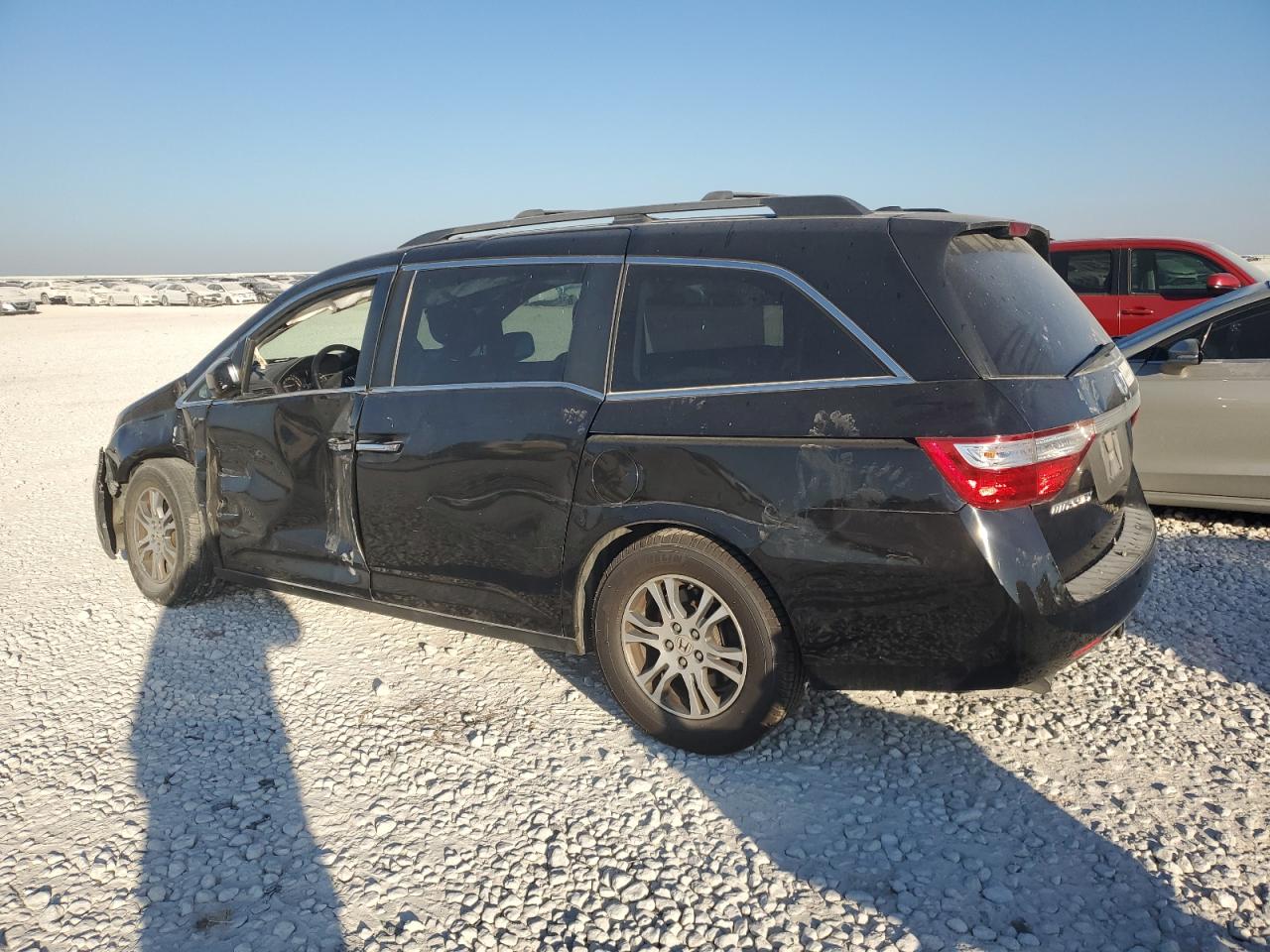 2013 Honda Odyssey VIN 5FNRL5H65DB064482 Copart auction photo, front end / side damage thumbnail 2