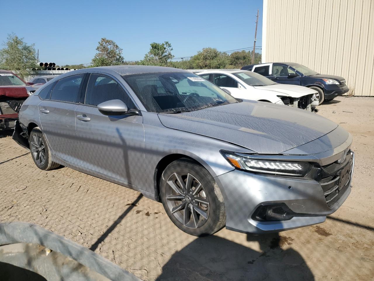 2022 Honda Accord VIN 1HGCV1F50NA062007 Copart auction photo, rear end / side damage thumbnail 4
