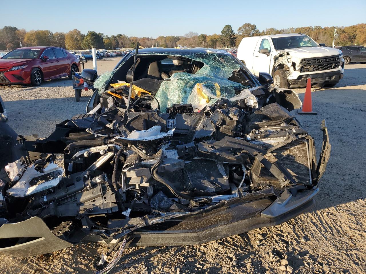 2022 Chevrolet Corvette VIN 1G1YB2D49N5109954 Copart auction photo, front end / minor dent/scratches damage thumbnail 5
