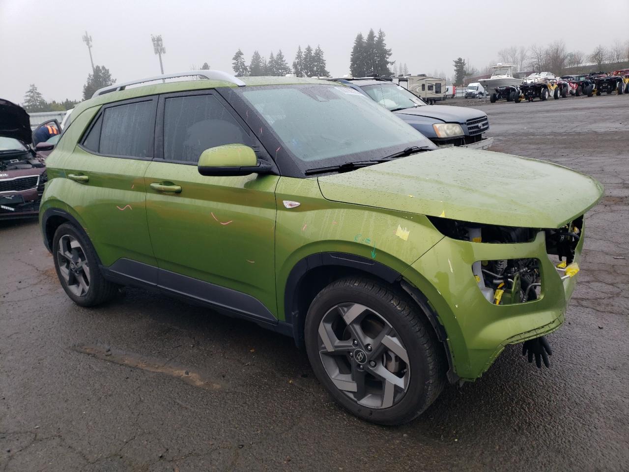 2022 Hyundai Venue VIN KMHRC8A36NU171336 Copart auction photo, all over damage thumbnail 4