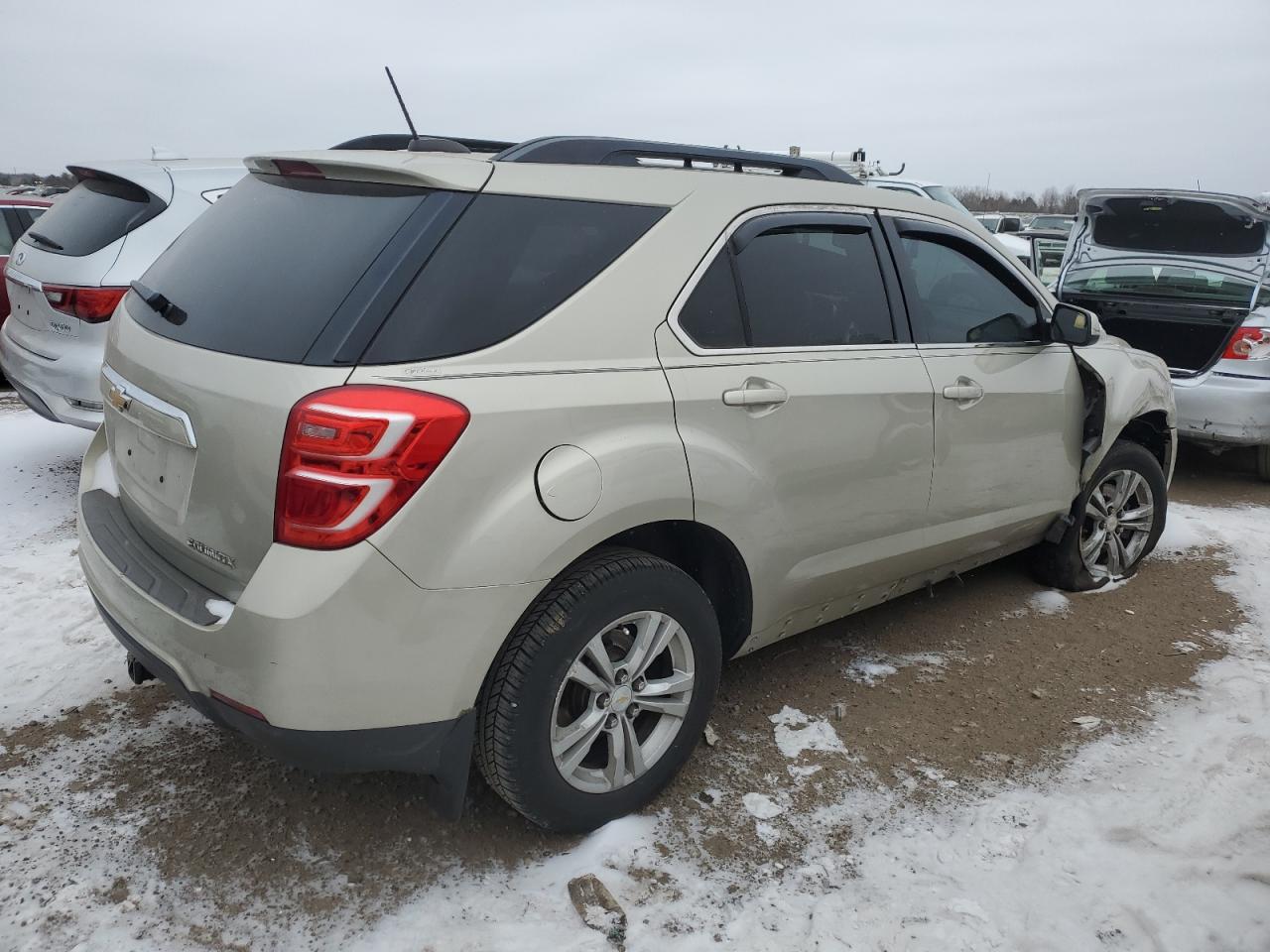 2016 Chevrolet Equinox VIN 2GNALCEK3G1155977 Copart auction photo, front end / side damage thumbnail 3