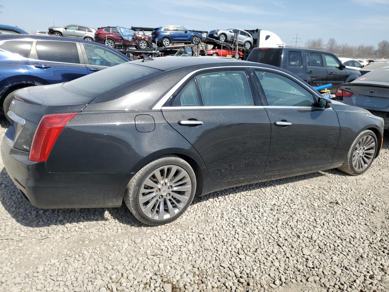 2014 Cadillac CTS VIN 1G6AY5S39E0164407 Copart auction photo, top/roof damage thumbnail 3