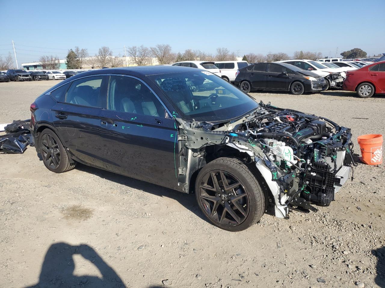 2024 Honda Civic VIN 19XFL1H86RE027208 Copart auction photo, front end / side damage thumbnail 4