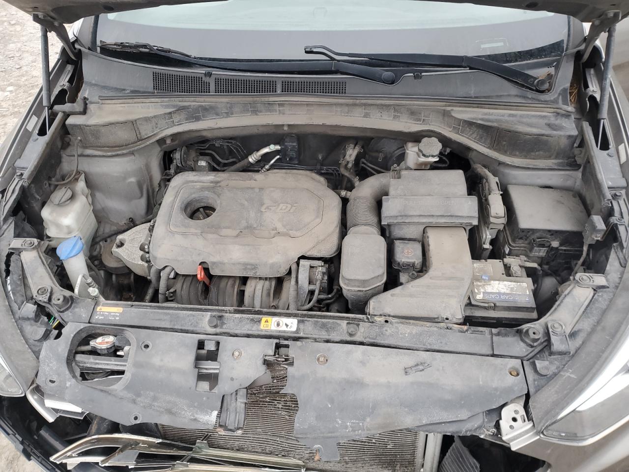 2017 Hyundai Santa Fe VIN 5XYZTDLB2HG381312 Copart auction photo, front end damage thumbnail 11