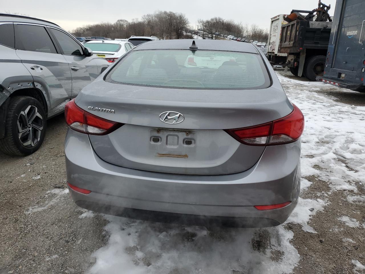 2014 Hyundai Elantra VIN KMHDH4AE6EU169754 Copart auction photo, front end damage thumbnail 6